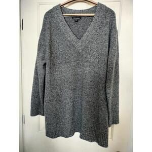 Athleta Women's Vital V-Neck Tunic Wool Cashmere Heathered Gray XL